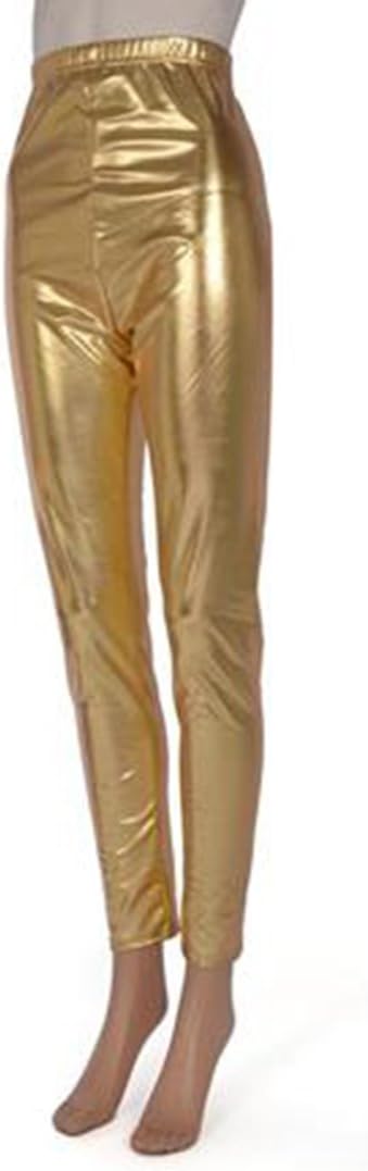 KGM Accessories Cool new shiny Gold fashion leggings uk size 6 to 10