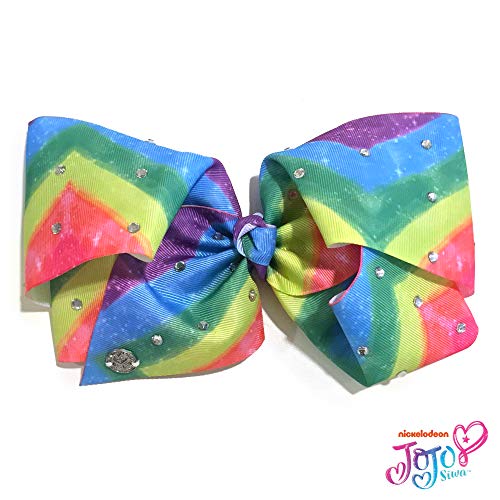 Jojo Siwa Bow for Girls Bundle, 2 Bows and 3 Pack Bracelet - Black Bow with Emoji Faces and Pink with Stars Hair Bow - Thumbnail 3