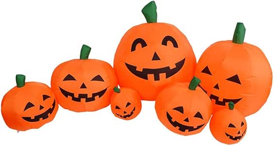 Nyfcc - Calabaza inflable para Halloween (2,2 m, con LED integrado