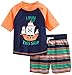 Simple Joys by Carter's Baby Boys' 2-Piece Swimsuit Trunk and Rashguard, Orange Blue Ship, 12 Months