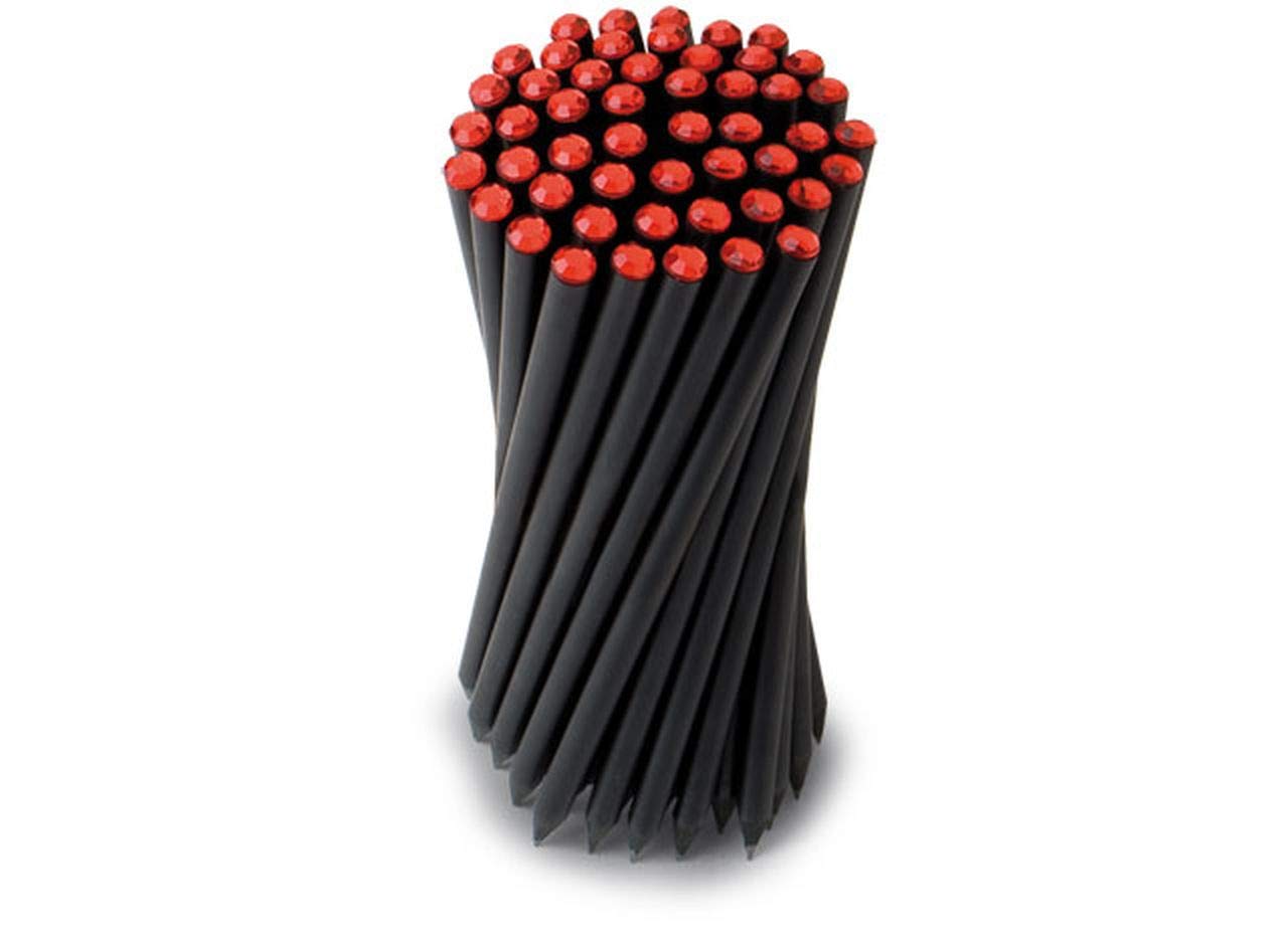 Ten PVC CASE WITH PENCILS CRYSTAL RED 50 PCS SET cod.EL4103 cm 18x0,73x0,73h by Varotto & Co.