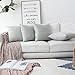 Home Brilliant Linen Pillow Covers 18x18 Decorative Throw Pillow Cover Burlap Lined for Couch Bench Patio Sofa, 2 Pack, 18x18 inch(45x45cm), Light Grey