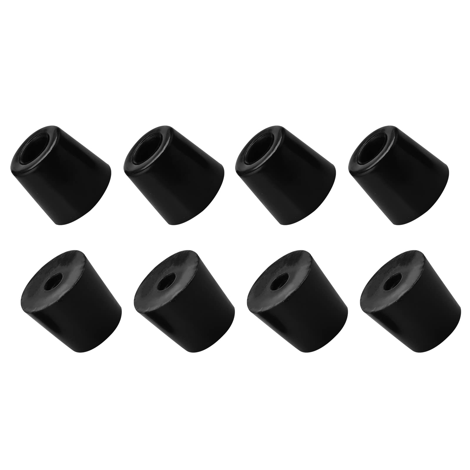 METALLIXITY Rubber Bumper Feet (19x17mm/0.75"x0.67") 8Pcs, Round Leg Pads Floor Protectors with Metal Washer - for Home Tables Chairs Cutting Board, Black