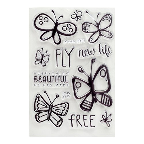 Illustrated Faith - Clear Stamps - Fly Free Butterfly
