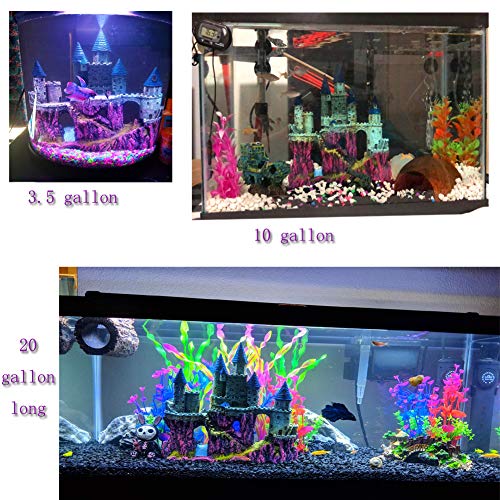 Miracliy Aquarium Decorations Castle, Aquarium Ornament Super Castle,10" - Thumbnail 5