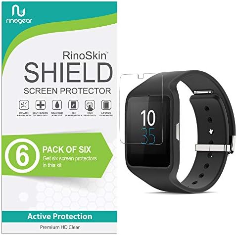 قیمت و خرید (6 بسته) محافظ صفحه نمایش RinoGear Sony SmartWatch 3 محافظ صفحه  مناسب برای Sony SmartWatch 3 لوازم جانبی پوشش کامل فیلم پاک برند RinoGear |  مالتینا