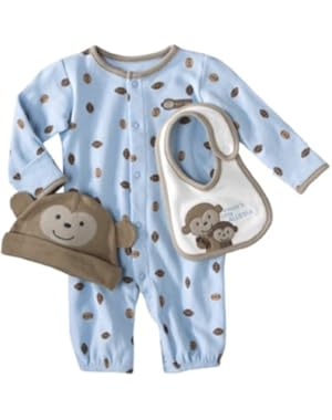 JUST ONE YOU Made by Carters Infant Boys 3 Piece Converta Gown