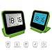 Electronic Alarm Clock, Travel Clock, KLAREN Portable Digital Clock with Calendar & Temperature - Battery Included (Green)
