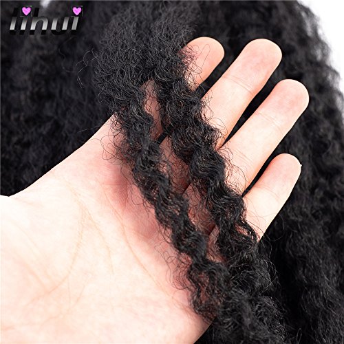 Lihui 3 Packs Marley Braids Hair Afro Twist Braid Hair Afro Kinkys