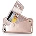 iPhone 6 Plus Wallet Case, iPhone 6 Plus Case, ZVEdeng iPhone 6 Plus Credit Card Holder Case, Shockproof Leather Wallet Phone Case Handbag Purse Magnetic Case 5.5inch-Rose Gold