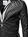 Youstar Men's Casual Long Sleeves Zipper Closure Faux Leather Jacket