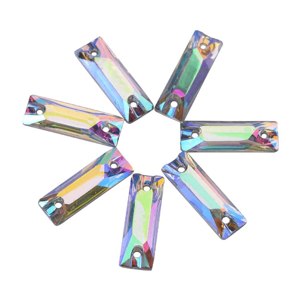 Hztyyier 200Pcs Flatback Rhinestones, Acrylic Crystals with Hole for Sewing Craft Projects