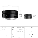 TTArtisan 27mm F2.8 AF XF Lens for Fuji X Mount – Pancake, Metal view 6