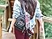 Katloo Mini Backpack For Women Small Soft Washed Leather Backpacks Girls Casual Daypack Shoulder Chest Bag Sling Purse Junior School Book Pack Convertible Strap Tear Drop Cat (Black)