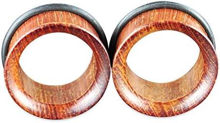 Red Sandalwood Single Flare Natural Organic Wood Ear Gauges Tunnels