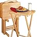 Winsome Wood Alex Snack Table Natural Set 5 Pc, 25.98 inches