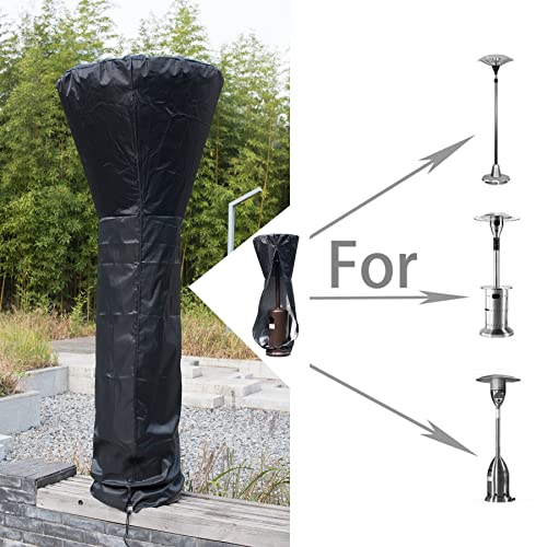 Gas Patio Heater Cover with Zipper, Standing Propane Heater Covers for