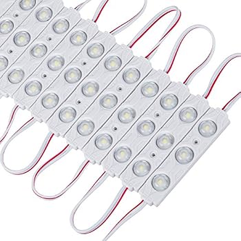 200PCS LED Module Light Strips - DC12V 6500K White, 5 LEDs Per Module, Waterproof For Channel Letter Signs & Advertising