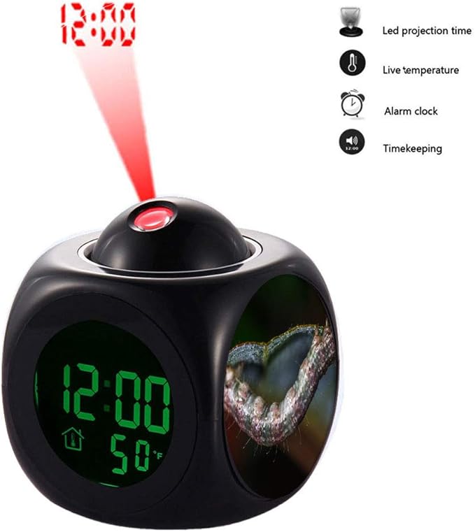 grilsight3 Projection Alarm Clock, Digital LCD Voice