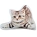 OiseauVoler Cat Shaped Toy Pillow Decorative 3D Animals Stuffed Plush Cushion Cute for Kids Home Bed Sofa Pet
