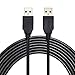 SNANSHI USB Male to Male, USB to USB Cord USB Cable Male to Male USB 2.0 Cable Type A Male to Type A Male 25FT,Black