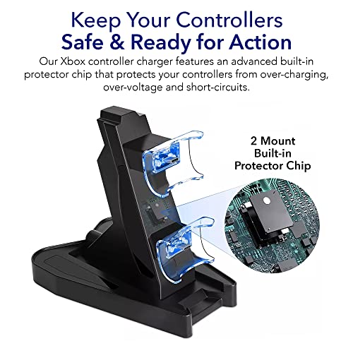 Charging Dock Stations Dual Xbox Controller Charger Vertical Stand