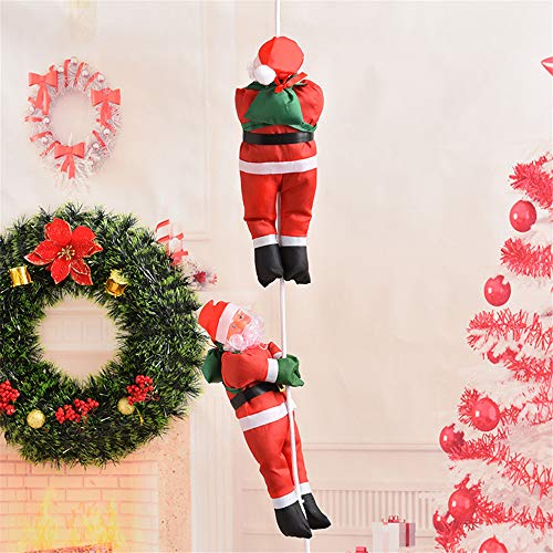 DZT1968  30cm Christmas Pendant Staircase Christmas Santa Claus Tree Year Decor Home Decor Christmas Tree,Doors,Windows (B)