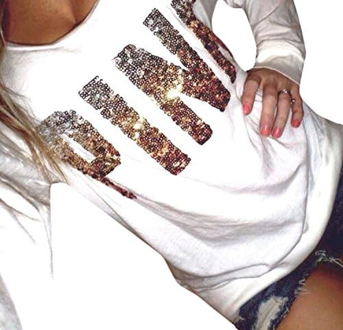 CFD Womens Mix Color Letters Printed Long Sleeve Sweatshirts 1 S