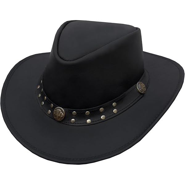 Leather Cowboy Hat for Men Women Western Australian Outback  display picture 1