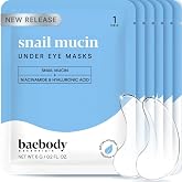 Baebody Advanced Snail Mucin Under Eye Masks, 6 Pairs | Hydrating Korean-Inspired Under-Eye Patches for Puffy Eyes, Dark Circles and Fine Lines