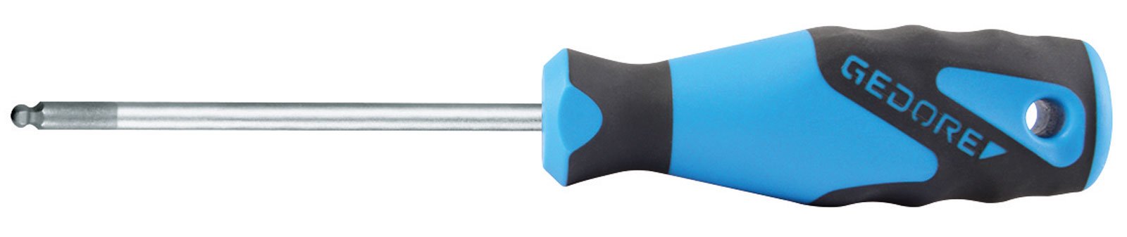 GEDORE 3K Screwdriver, Ball Head, Hexagonal 6 mm, 1 Piece, 2163 K 6