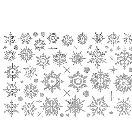 Pgojuni_Wallpaper pgojuni Merry Christmas Restaurant Mall Decoration Snow Glass Window Removable Stickers 1PC 30 x 45 cm (C)