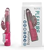 Wireless Rabbit Vibrator Spinning Sex Toy by Healthy Vibes (Pink) Dual G-Spot and Clit Stimulation, Waterproof