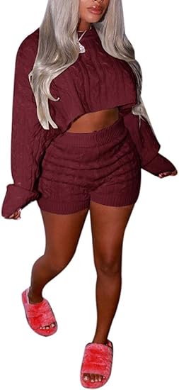 2 piece sweater short set