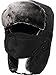 Simplicity Women Men's Weatherproof Faux Fur Lined Trapper Hat with Earflaps and Masks Black