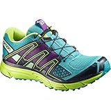Salomon Women's X-Mission 3W Trail Running Shoe, Teal Blue/Granny Green/Passion Purple, 6 B US
