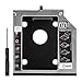 QNINE 2nd HDD SSD Hard Drive Caddy Tray Replacement for Lenovo Thinkpad T400 T400s T410 T410s T420s T430s T500 W500, Internal Laptop CD DVD ROM Optical Modular Bay Adapter to 2.5 Inch 9.5mm