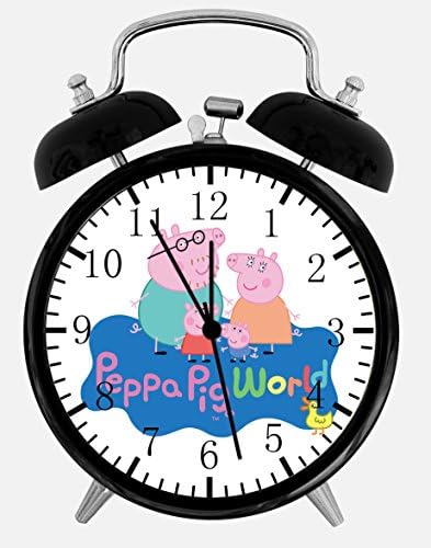 Peppa Pig Alarm Desk Clock 3.75" Home or Office Decor E394 Nice For Gift