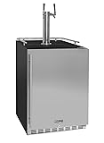 Kegco Kegerator 24" Wide Dual Tap Black/Stainless