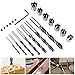 NOUVCOO 7PCS Carbon Steel Countersink Drill Bit Set,Carpentry Reamer Woodworking Chamfer End Milling Diameter 3mm-10mm NC07