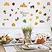 Woochic Autumn Harvest Happy Fall Leaves Stickers Thanksgiving Decorations, Maple Turkey Acorns Decals for Window Clings Gift Party Ornaments Kids School Home Party Supplies, 3 Sheets 67 Pcs