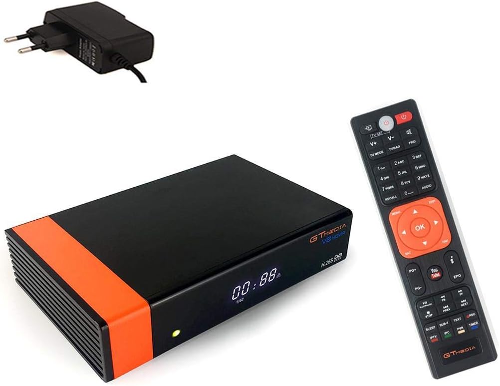 Chiak V8 NOVA DVB S2 Satellite Receiver Decoder Digital TV Receptor, HD 1080P Free to air FTA Support PowerVu Biss Key Newcam CCCAM Built-in WiFi