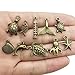 55 PCS Marine Life Charms Collection - Starfish Seashells Conch Sea Horse Octopus Mermaid Dolphin Charms Pendants (Bronze HM69)