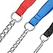 PETTOM Heavy Duty Metal Dog Leash, Chew Proof Chain Leash with Soft Padded Handle for Large & Medium Dogs, Training & Walking Chain Dog Lead (6'/2.0mm Small Chain, Black)