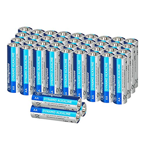 Westinghouse Alkaline AA Batteries (Bulk Pack 48 Count), LeakProof