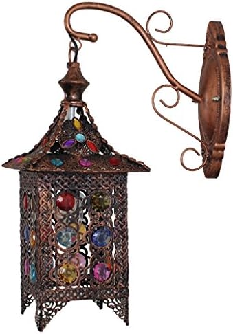 ZWX Beaded Wall Lamp European Style Mirror Front Light Bedroom Wall Lights Creative Lamps and Lanterns Bohemian Style -E14 (Color : B)