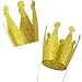 RUBFAC Gold Crown for Party with Elastic Ties, 24pcs