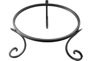 KUNJOCY Metal Gazing Ball Stand for 10 or 12 Inch Balls, Low Short Wrought Iron Gazing Globe Display Stand Garden Sphere Holder, Fade and Weather Resistant Outdoor Decoration for Homes, Yards and Gardens