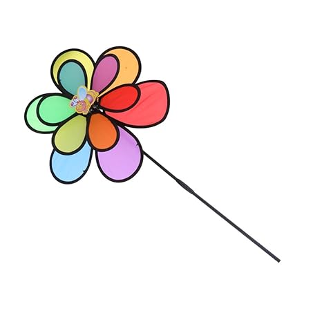 Albio Large Sunflower Windmill Wind Spinner Garden Double Wheel Decorative Kid Toy