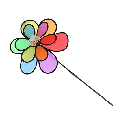 Kawn Large Sunflower Windmill Wind Spinner Garden Double Wheel Decorative Kid Toy